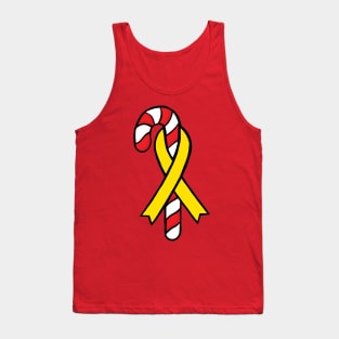 Candy cane awareness ribbon (Yellow) Tank Top